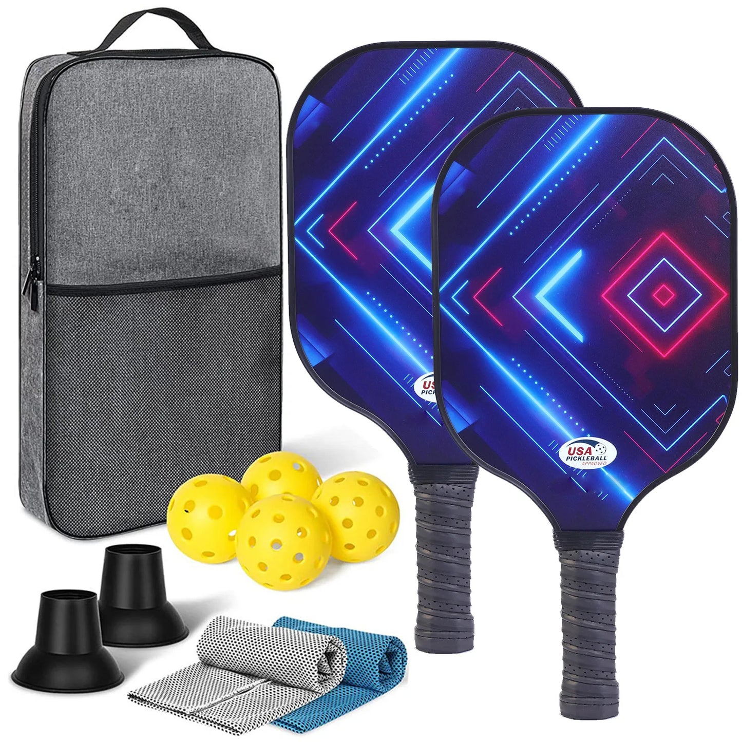 Pickleball Paddle Fiberglass USAPA Certified Carbon Fiber Honeycomb High Quality