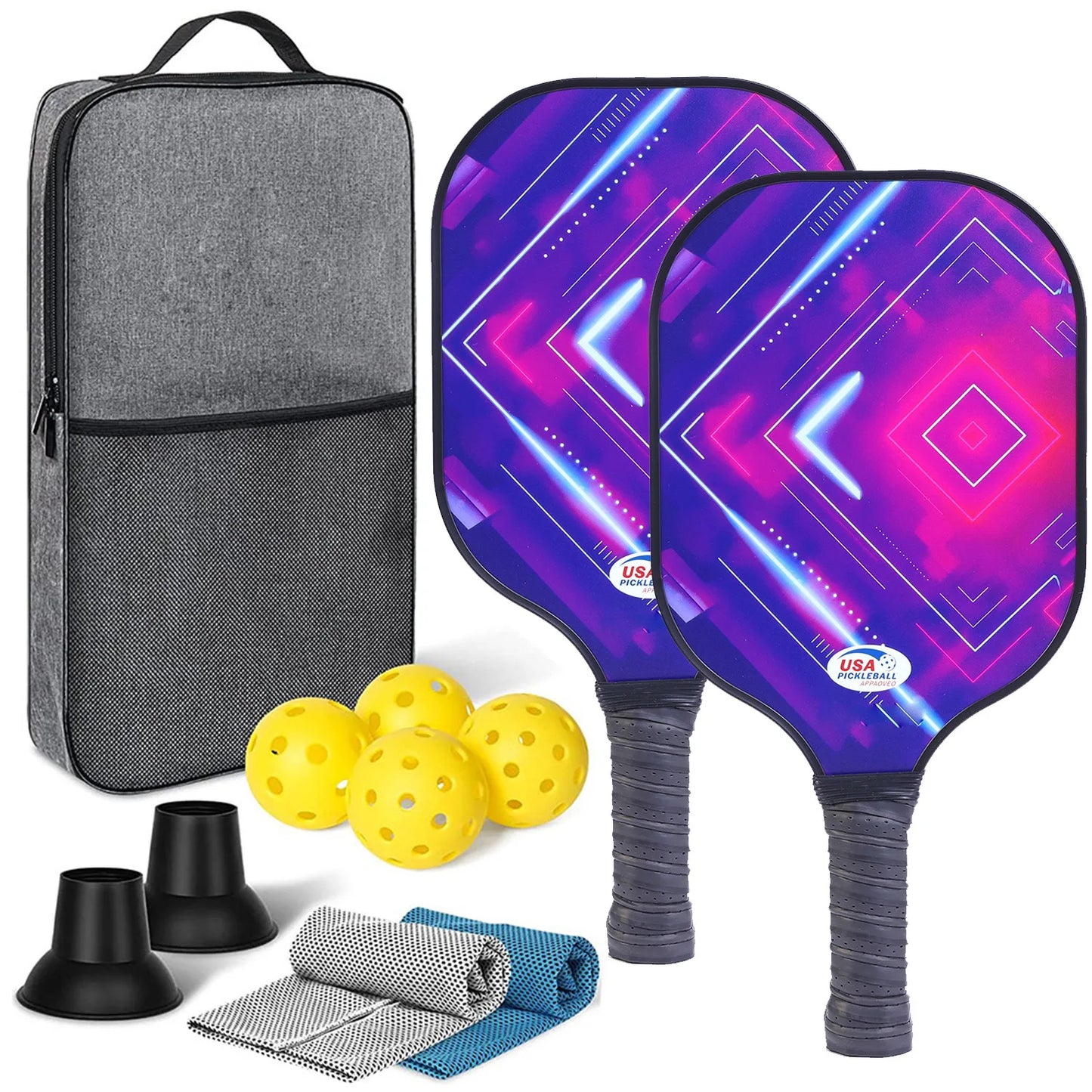 Pickleball Paddle Fiberglass USAPA Certified Carbon Fiber Honeycomb High Quality